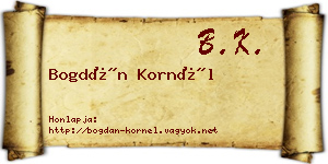 Bogdán Kornél névjegykártya